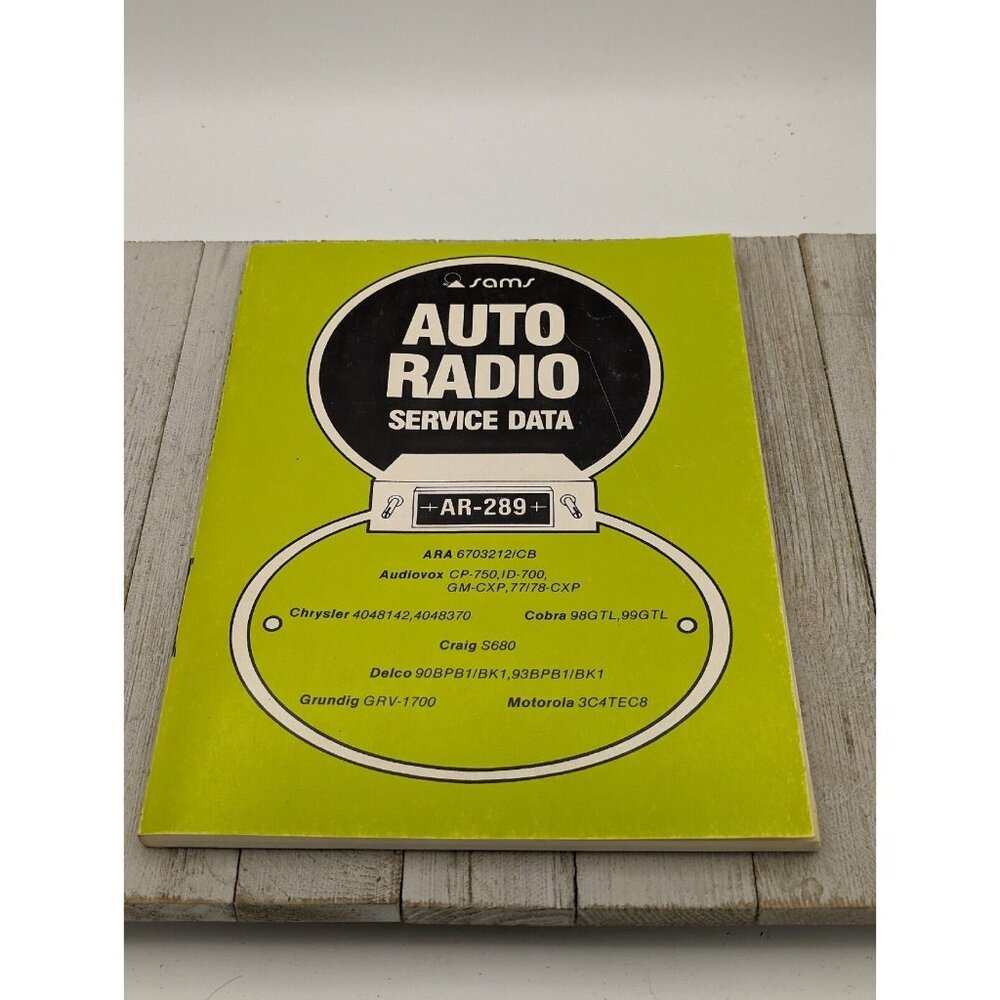 Original Sams Auto Radio Service Data Book AR-289